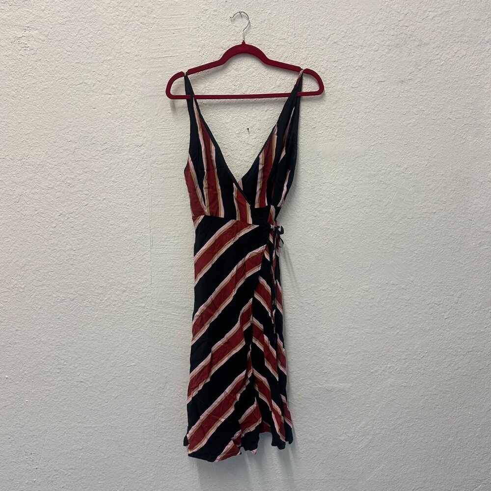 DVF Style Striped Wrap Dress